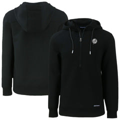 New York Yankees Cutter & Buck Roam Eco Recycled Tri-Blend Half-Zip Hoodie Black