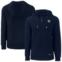 New York Yankees Cutter & Buck Roam Eco Recycled Tri-Blend Half-Zip Hoodie Navy