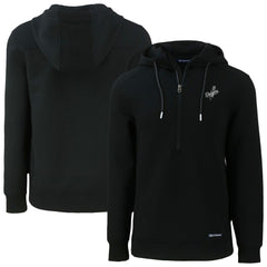 Los Angeles Dodgers Cutter & Buck Roam Eco Recycled Tri-Blend Half-Zip Hoodie Black