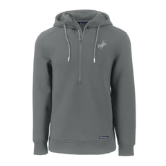 Los Angeles Dodgers Cutter & Buck Roam Eco Recycled Tri-Blend Half-Zip Hoodie Gray