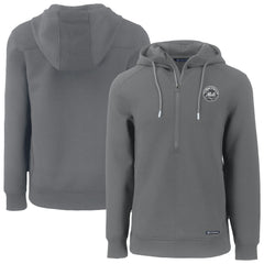New York Mets Cutter & Buck Roam Eco Recycled Tri-Blend Half-Zip Hoodie Gray