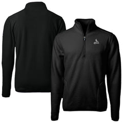 St. Louis Cardinals Cutter & Buck Cascade Eco Fleece Quarter-Zip Jacket Black