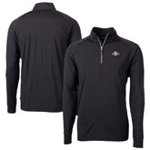 San Francisco Giants Cutter & Buck Big & Tall Adapt Eco DryTec Raglan Quarter-Zip Jacket Black