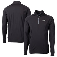 San Francisco Giants Cutter & Buck Big & Tall Adapt Eco DryTec Raglan Quarter-Zip Jacket Black