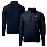 Los Angeles Dodgers Cutter & Buck Big & Tall Cascade Eco Fleece Quarter-Zip Jacket Navy