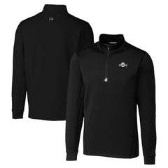 San Francisco Giants Cutter & Buck Big & Tall Traverse DryTec Quarter-Zip Jacket Black
