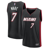 Kel'el Ware Miami Heat Fast Break Replica Player Jersey - Icon Edition - Black