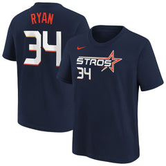 Nolan Ryan Houston Astros Youth Fuse City Connect Name & Number T-Shirt Navy | Nike