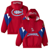Montreal Canadiens OVO x Starter Half-Zip Hooded Jacket Red