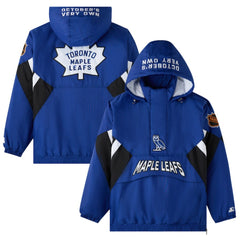 Toronto Maple Leafs OVO x Starter Half-Zip Hooded Jacket Blue