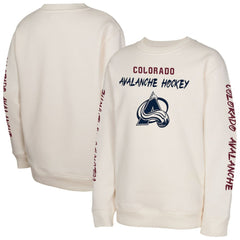 Colorado Avalanche Youth Star Power Pullover Sweatshirt Cream