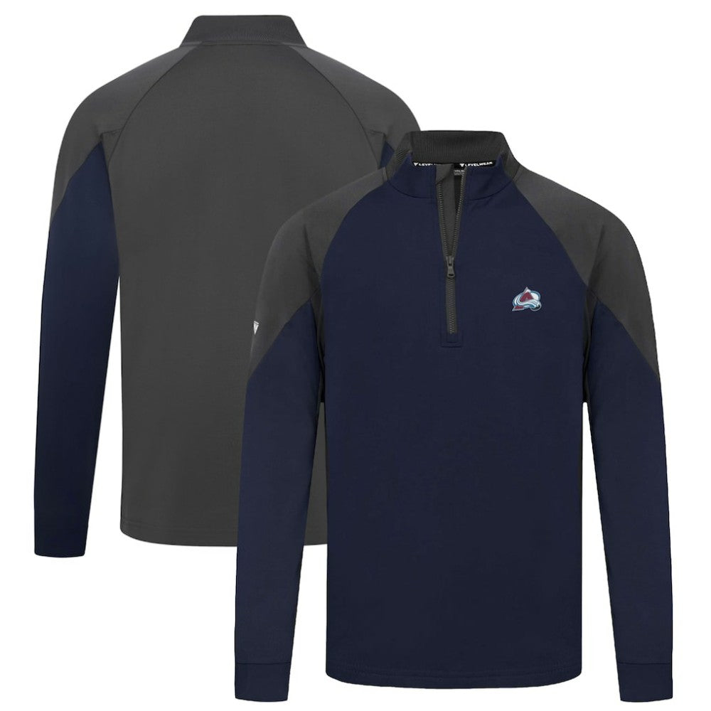 Colorado Avalanche Levelwear Cadet Insignia Core Quarter-Zip Pullover Top Navy