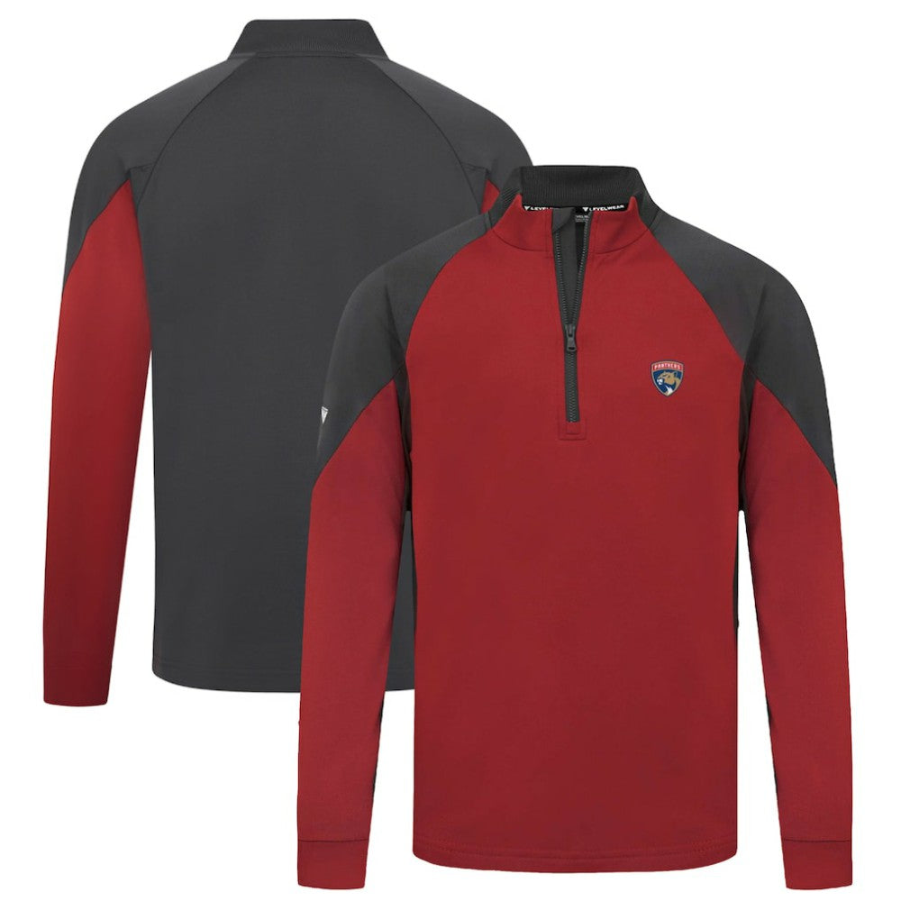 Florida Panthers Levelwear Cadet Insignia Core Quarter-Zip Pullover Top Red