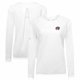 Columbus Blue Jackets Levelwear Women's Sequoia Primary Logo Long Sleeve T-Shirt White