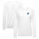 St. Louis Blues Levelwear Women's Sequoia Primary Logo Long Sleeve T-Shirt White