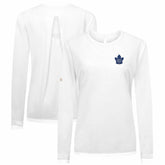 Toronto Maple Leafs Levelwear Women's Sequoia Primary Logo Long Sleeve T-Shirt White
