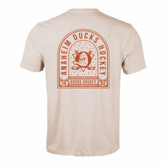 Anaheim Ducks Levelwear Richmond Stained Glass T-Shirt Khaki