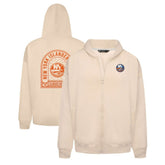 New York Islanders Levelwear Uphill Stained Glass Full-Zip Hoodie Jacket Khaki