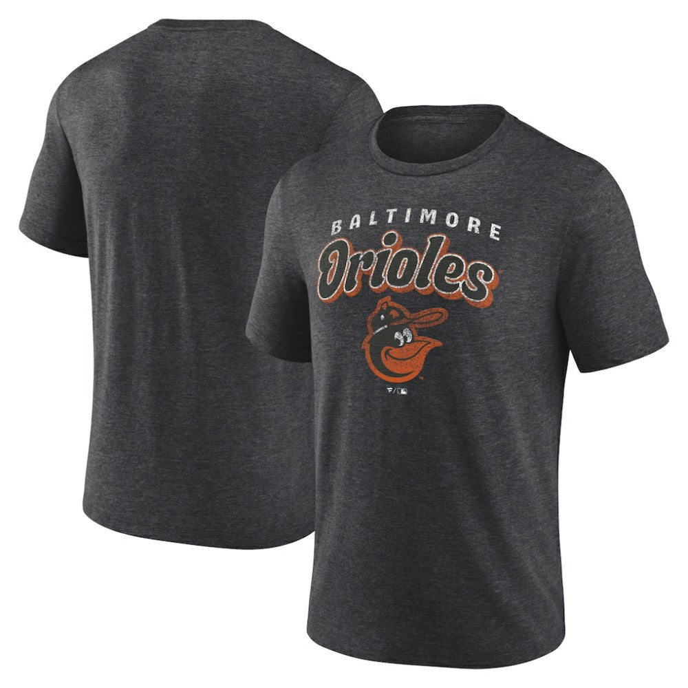 Baltimore Orioles Wonderment Tri-Blend T-Shirt Charcoal