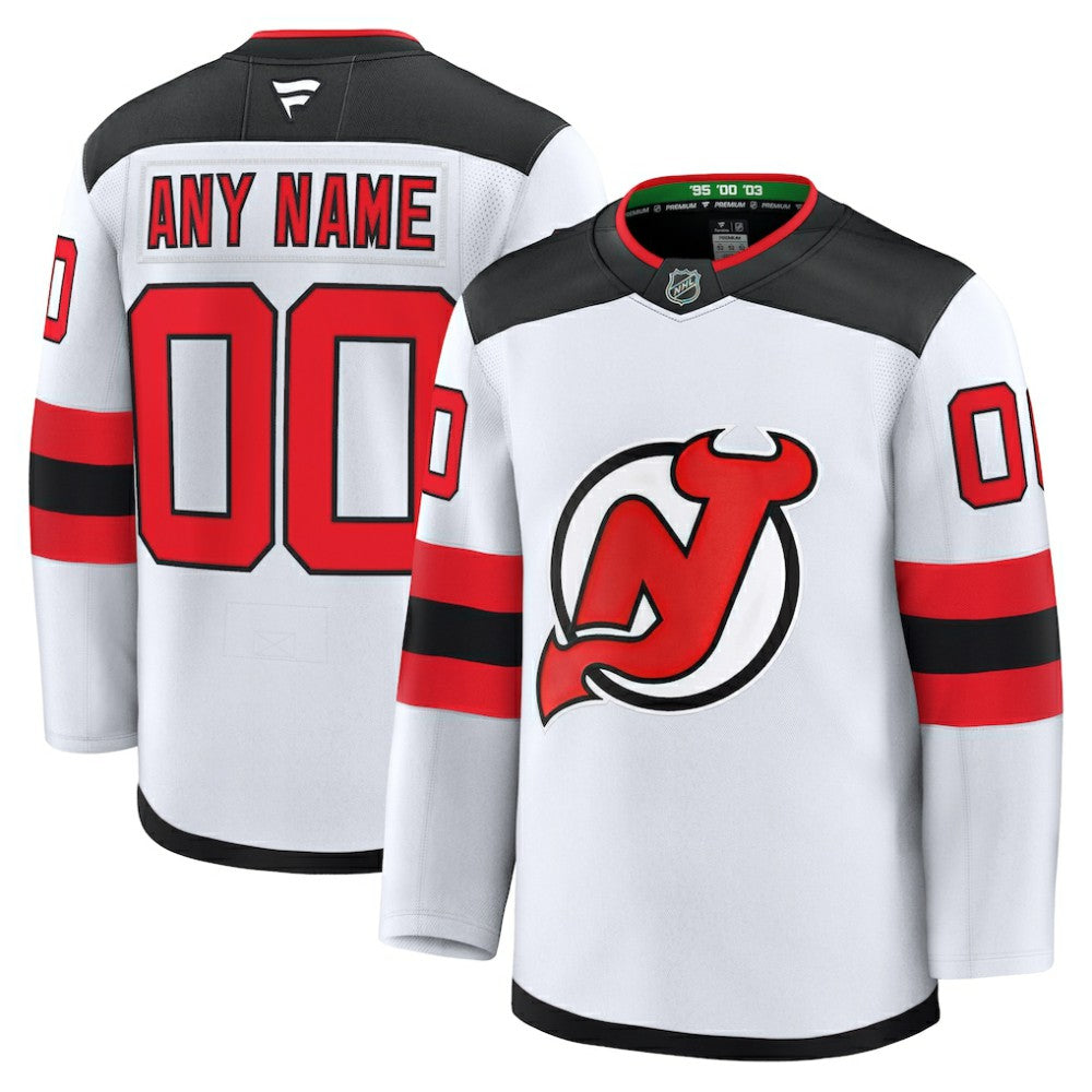 New Jersey Devils Fanatics Away Premium Custom Jersey White
