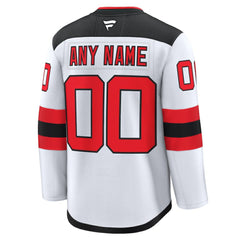 New Jersey Devils Fanatics Away Premium Custom Jersey White