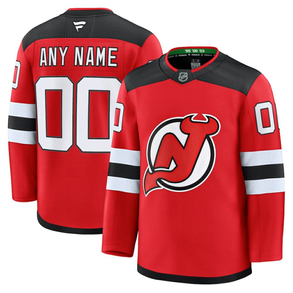 New Jersey Devils Fanatics Home Premium Custom Jersey Red