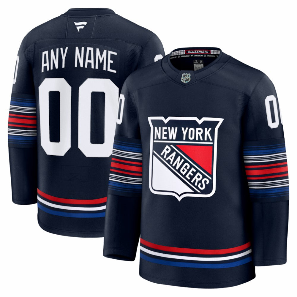 New York Rangers Fanatics Alternate Premium Custom Jersey Navy