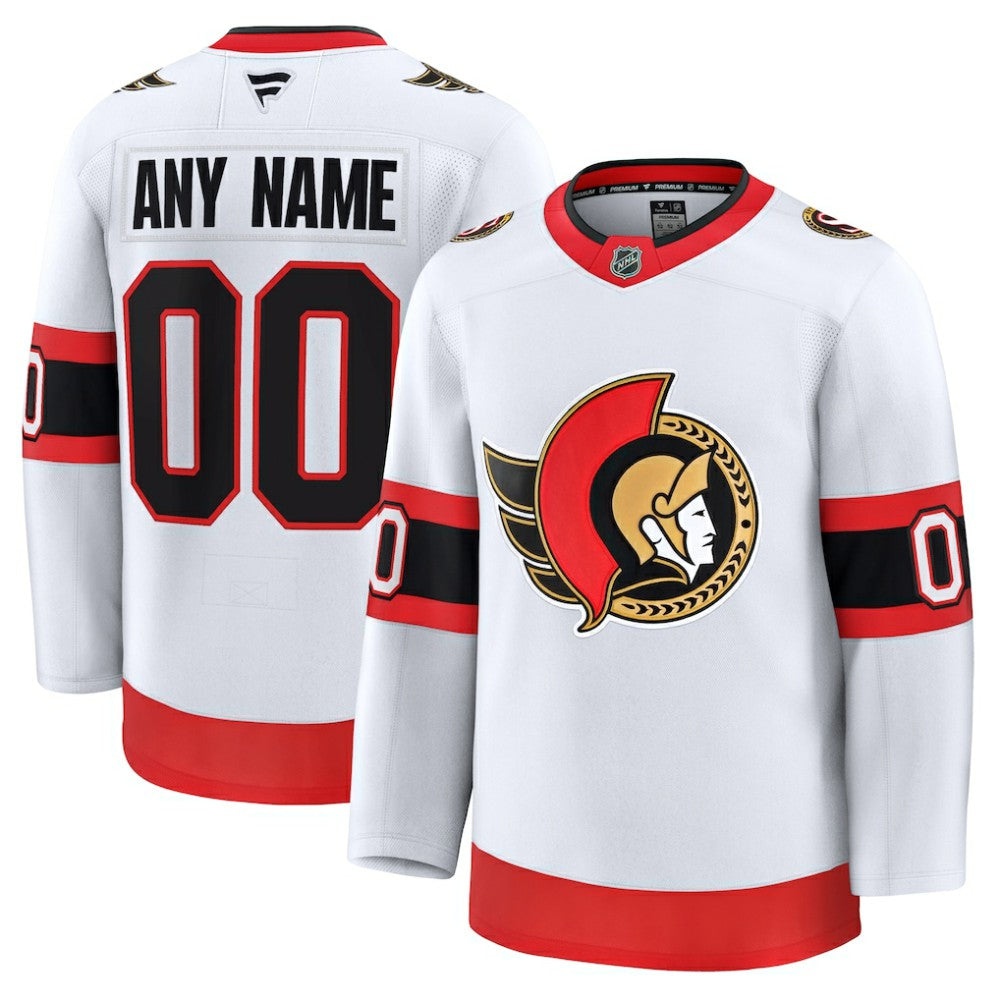 Ottawa Senators Fanatics Away Premium Custom Jersey White
