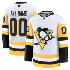 Pittsburgh Penguins Fanatics Away Premium Custom Jersey White