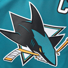 San Jose Sharks Fanatics Home Premium Custom Jersey Teal