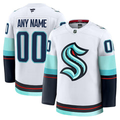 Seattle Kraken Fanatics Away Premium Custom Jersey White