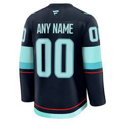 Seattle Kraken Fanatics Home Premium Custom Jersey Deep Sea Blue