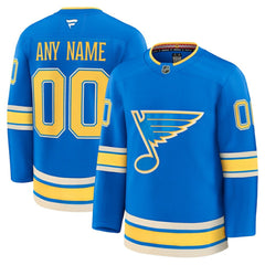 St. Louis Blues Fanatics Alternate Premium Custom Jersey Blue