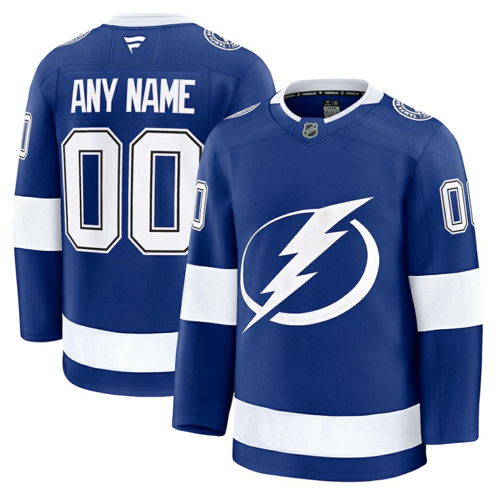 Tampa Bay Lightning Fanatics Home Premium Custom Jersey Blue