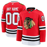 Chicago Blackhawks Fanatics Home Premium Custom Jersey Red