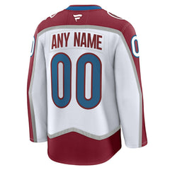 Colorado Avalanche Fanatics Away Premium Custom Jersey White