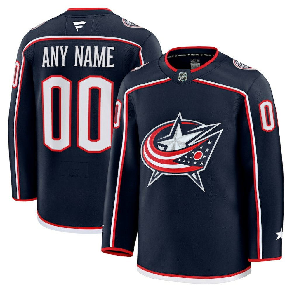 Columbus Blue Jackets Fanatics Home Premium Custom Jersey Navy