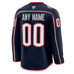Columbus Blue Jackets Fanatics Home Premium Custom Jersey Navy