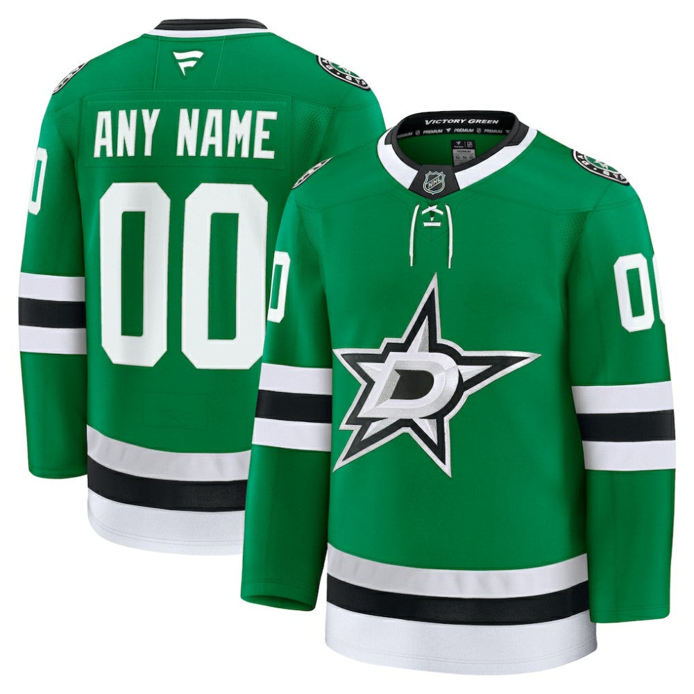 Dallas Stars Fanatics Home Premium Custom Jersey Kelly Green