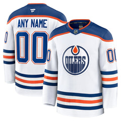 Edmonton Oilers Fanatics Away Premium Custom Jersey White