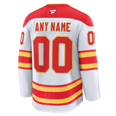 Calgary Flames Fanatics Away Premium Custom Jersey White