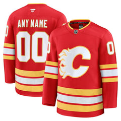 Calgary Flames Fanatics Home Premium Custom Jersey Red