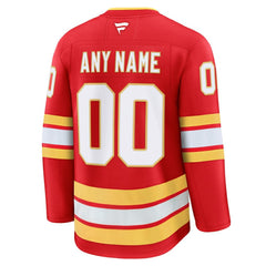 Calgary Flames Fanatics Home Premium Custom Jersey Red