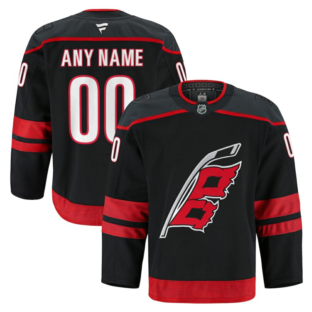 Carolina Hurricanes Fanatics Home Authentic Pro Custom Jersey Black