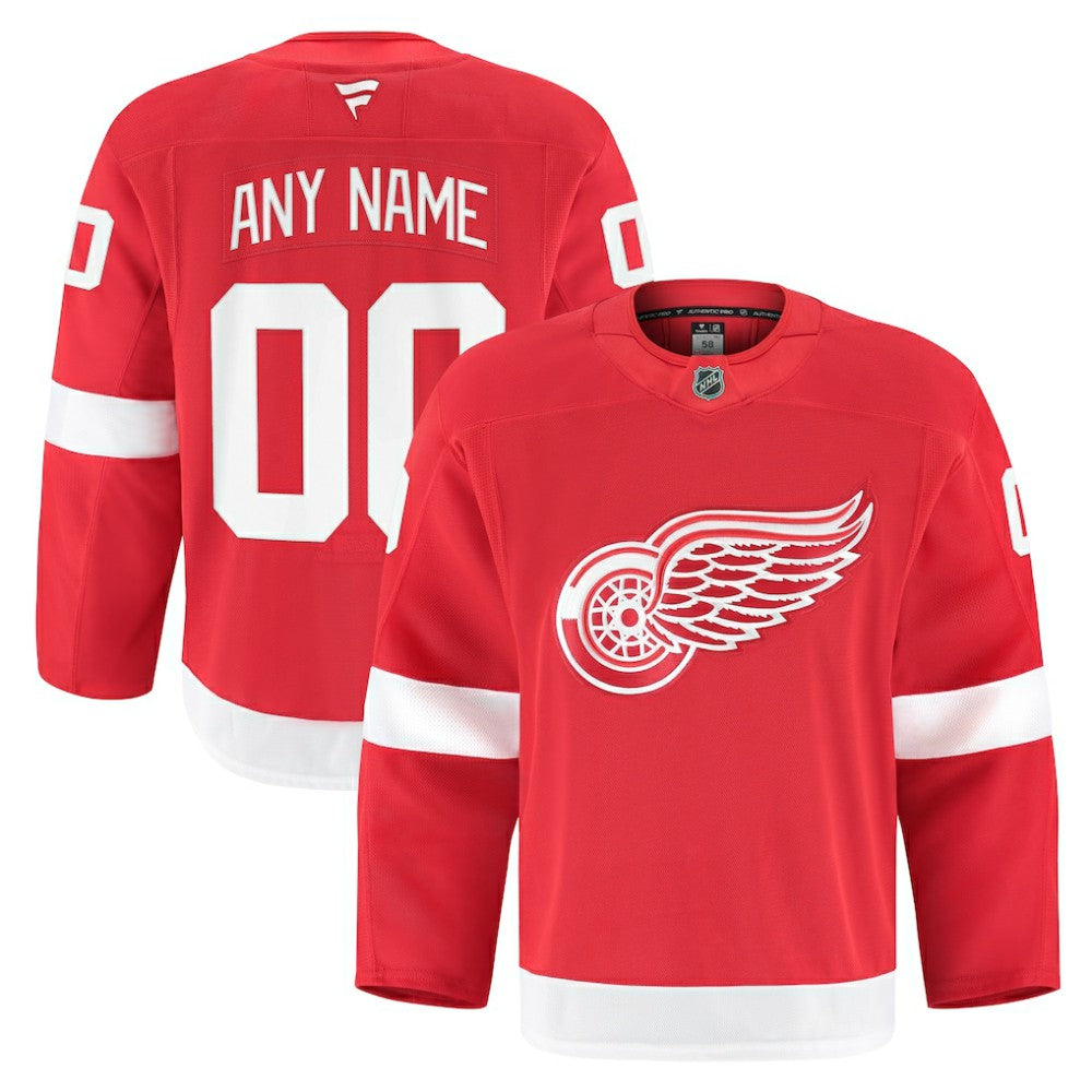Detroit Red Wings Fanatics Home Authentic Pro Custom Jersey Red