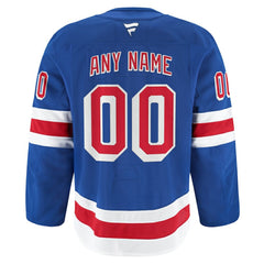 New York Rangers Fanatics Home Authentic Pro Custom Jersey Royal