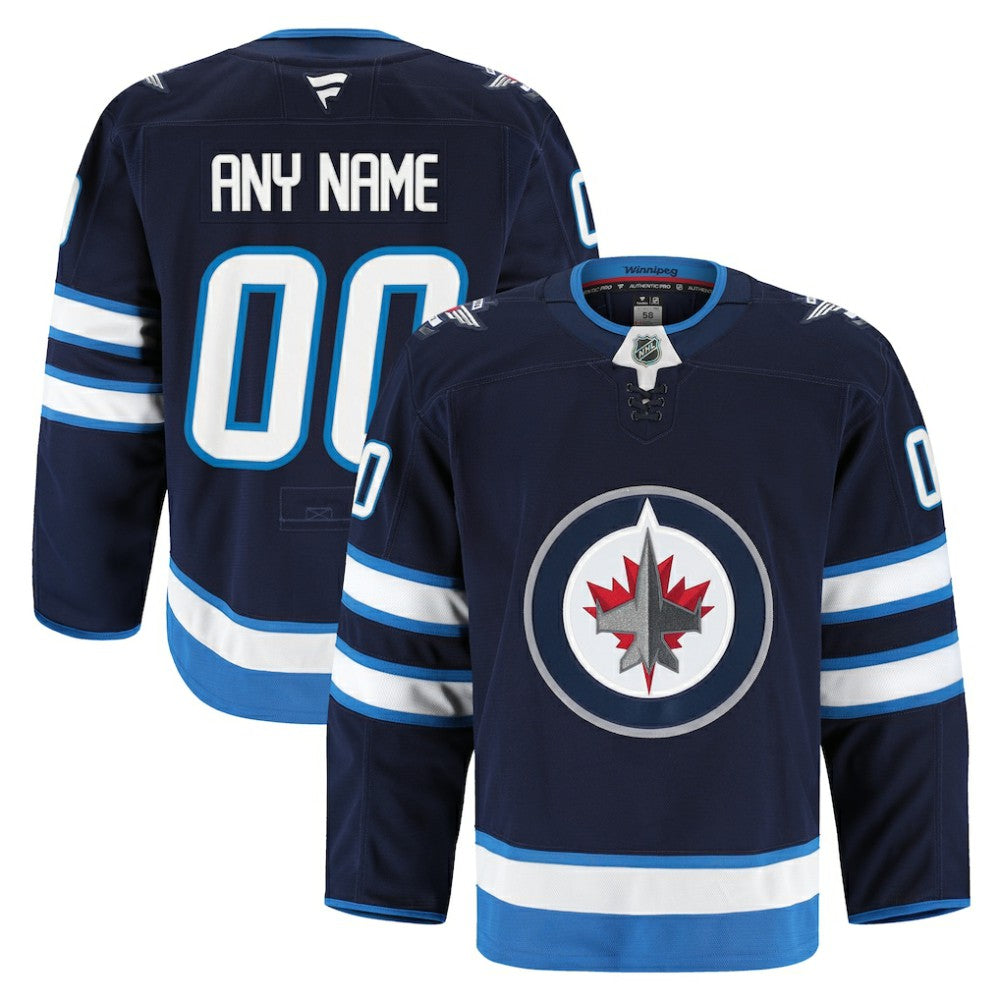 Winnipeg Jets Fanatics Home Authentic Pro Custom Jersey Navy