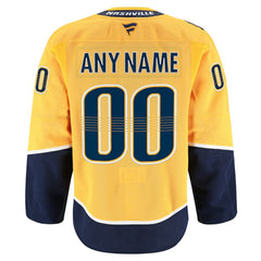 Nashville Predators Fanatics Home Authentic Pro Custom Jersey Gold