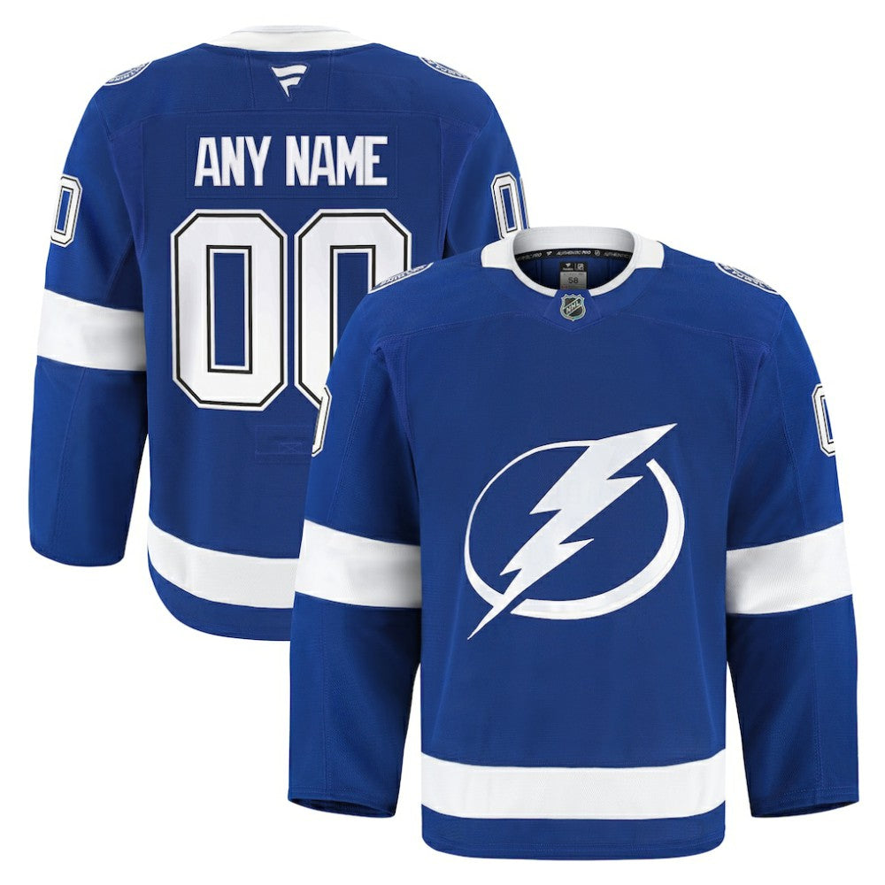 Tampa Bay Lightning Fanatics Home Authentic Pro Custom Jersey Blue