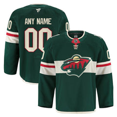 Minnesota Wild Fanatics Home Authentic Pro Custom Jersey Green